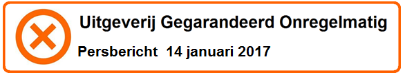 Uitgeverij Gegarandeerd Onregelmatig 14 januari 2017